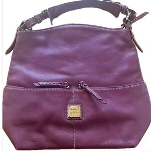 Dooney & Bourke Large Leather Purple Hobo Purse